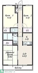 アビターレオオミヤ 3LDKの間取図画像