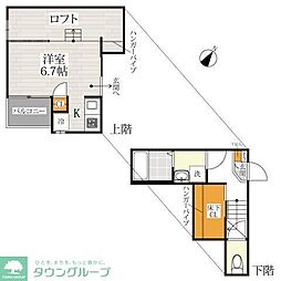 CB七里レフィノ 1Kの間取図画像