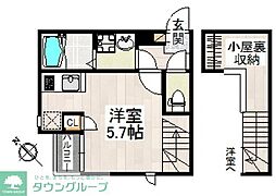 CB大和田スリージェ 1Kの間取図画像