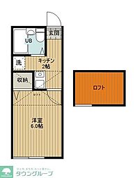 パセオ東大宮 1Kの間取図画像