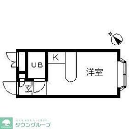 ベルピア東大宮6-2 ワンルームの間取図画像