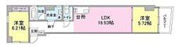 FUKUMI-APARTMENT 2LDKの間取図画像