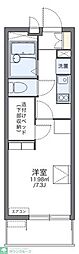 レオパレスプリムロウズ 1Kの間取図画像