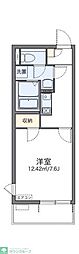 レオネクストさく2 1Kの間取図画像