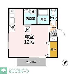 エアルアクティース ワンルームの間取図画像