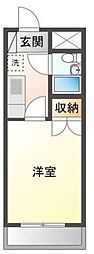 マリオン大宮 1Kの間取図画像