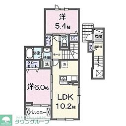 ヒカワヒルズ 2LDKの間取図画像
