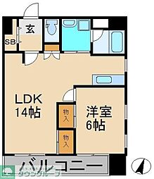 VistaArena 1LDKの間取図画像