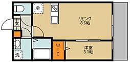 Best Stage 見沼区 1LDKの間取図画像