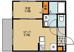 Best Stage 見沼区 1LDKの間取図画像