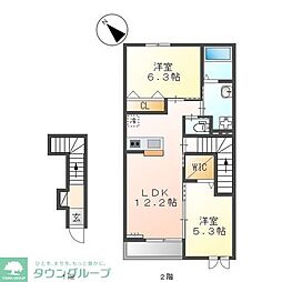 ルミナスヴィレッジ 2LDKの間取図画像