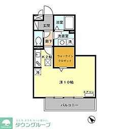 ヴィラオーヤ 1Kの間取図画像