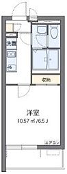 クレイノソルテ 1Kの間取図画像