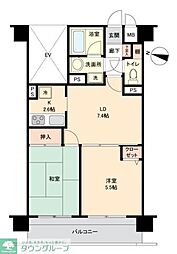 ライオンズガーデン大宮日進 2LDKの間取図画像