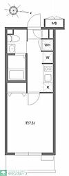 アリエさいたま新都心 1Kの間取図画像