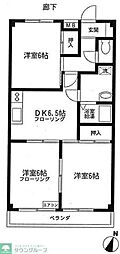 第27アオイビル 3DKの間取図画像