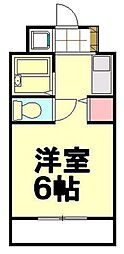 ロイヤルコート ワンルームの間取図画像