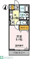 アバンス大宮 1Kの間取図画像
