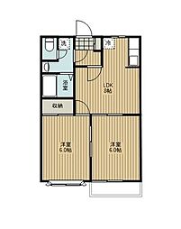 アーバンハイツS 2LDKの間取図画像