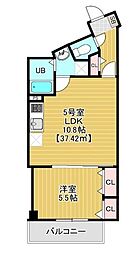 ルクセント検見川 1LDKの間取図画像
