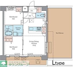 LUXENAPAWS南行徳 2LDKの間取図画像