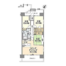 フェルモ千葉ミッドレジデンス 3LDKの間取図画像