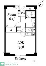 斎藤マンション 1LDKの間取図画像