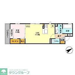レクサス本町 1LDKの間取図画像