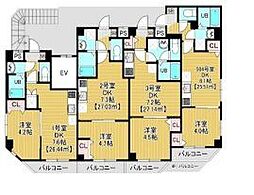 カイテキースV 1DKの間取図画像