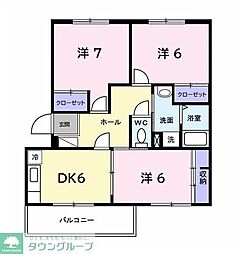 T&M・2 3DKの間取図画像