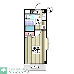 エトワールチヒロ 1Kの間取図画像