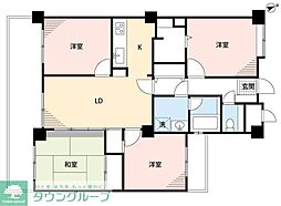 ライオンズマンション津田沼第6 4LDKの間取図画像