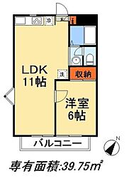 アーク稲毛 1LDKの間取図画像