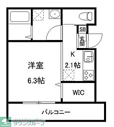 メゾン・リッツ 1Kの間取図画像