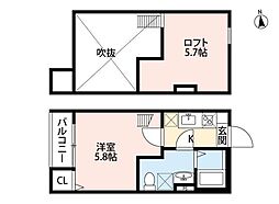 ブライトメゾン 1Kの間取図画像