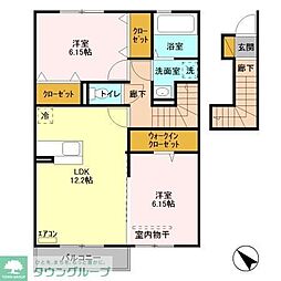 グランシャリオ 2LDKの間取図画像