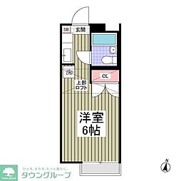ベルシオン習志野台 ワンルームの間取図画像