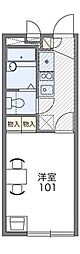 レオパレスフルール 1Kの間取図画像