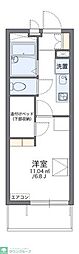 レオパレスレイルウェイヒルズ 1Kの間取図画像