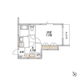 Maison Sarkland 1Kの間取図画像