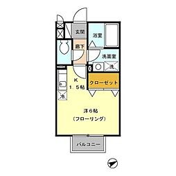 プロシード西船 ワンルームの間取図画像