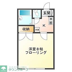 エステートピア和泉 1Kの間取図画像
