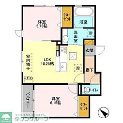 ルナクオーレ 2LDKの間取図画像