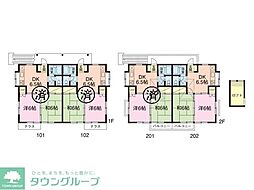 ハーモニー津田沼 2DKの間取図画像