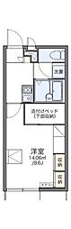 レオパレスムラカミ 1Kの間取図画像