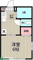 ファミール藤崎 1Kの間取図画像