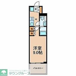 セラクリスタル船橋 1Kの間取図画像