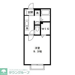 スクエアオーワダ 1Kの間取図画像