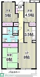 レインボーヒルズ21 3LDKの間取図画像