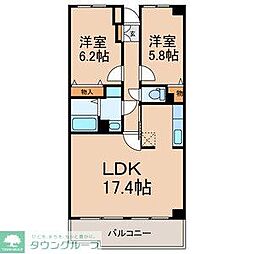 グランシャリオ 2LDKの間取図画像